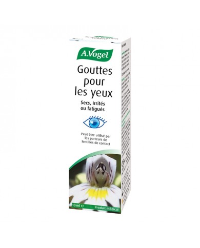 Gouttes pour yeux fatigués, secs ou irrités