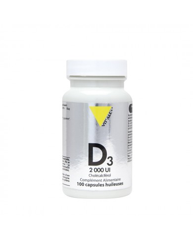 Vitamine D3 2000 UI Cholécalciférol en capsules