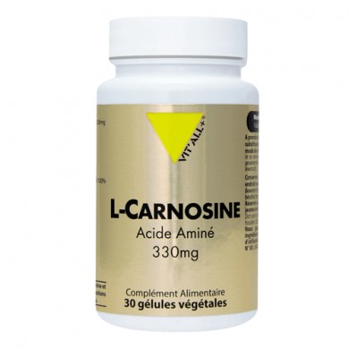 L-Carnosine 330 mg en gélules Vitall + Herboristerie du Palais Royal Paris