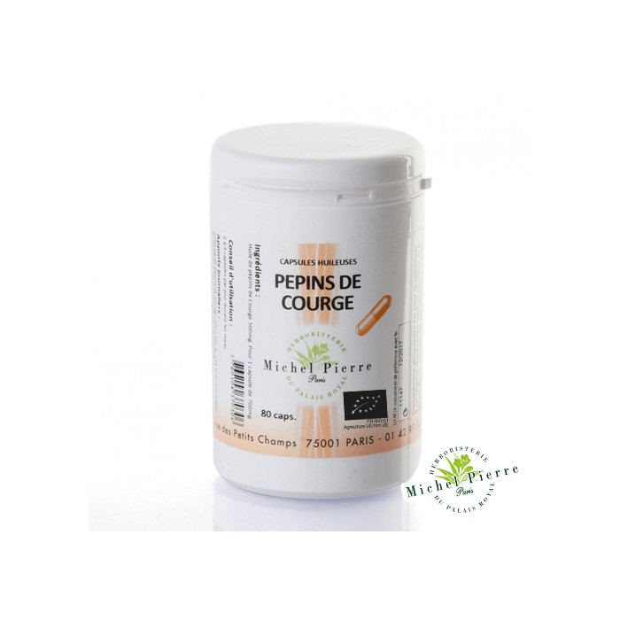Pepins de courges en capsules bio - Herboristerie du Palais Royal Paris Michel Pierre