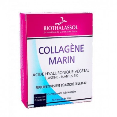 Collagène marin, acide hyaluronique végétal et plantes