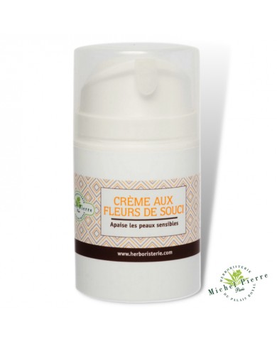Crème visage aux fleurs de Souci pour peau sensible herboristerie du Palais Royal