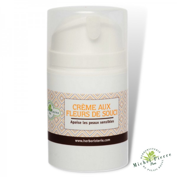 Crème visage aux fleurs de Souci pour peau sensible herboristerie du Palais Royal