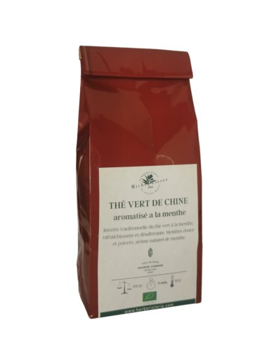 Thé Vert  de Chine - aromatisé menthe BIO