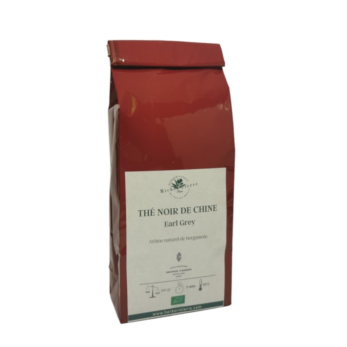 Thé noir de Chine Earl Grey - aromatisé BIO