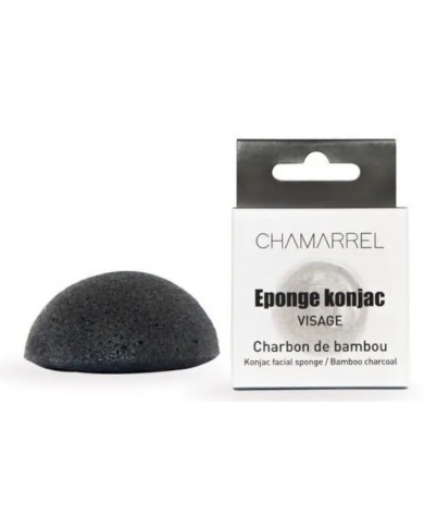 Eponge konjac visage - Charbon de bambou