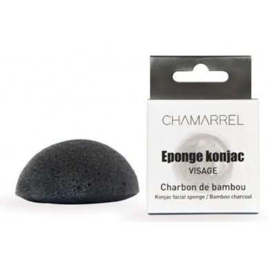 Eponge konjac visage - Charbon de bambou