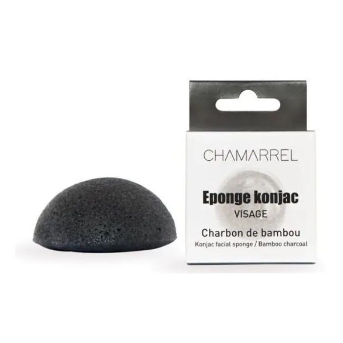 Eponge konjac visage - Charbon de bambou