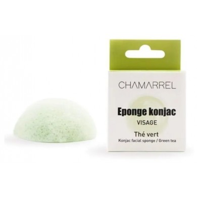 Eponge konjac visage - Thé vert
