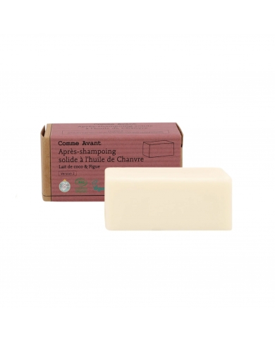 Après shampoing solide a l'huile de Chanvre Figue & lait de Coco bio