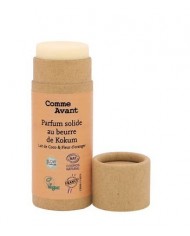 Parfum bio solide et naturel sans alcool au beurre de kokum Patchouli & fleur de cerisier