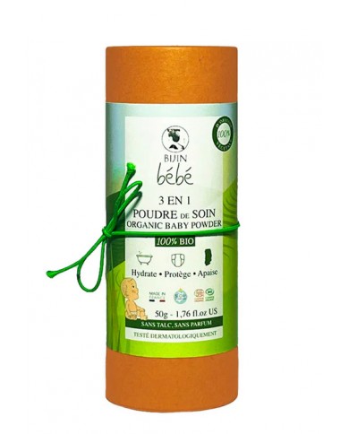 Poudre de soin bio 3 en 1 pour bébé