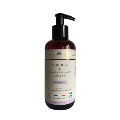 Savon liquide végétal pur olive certifié bio LAVANDE 250 ml