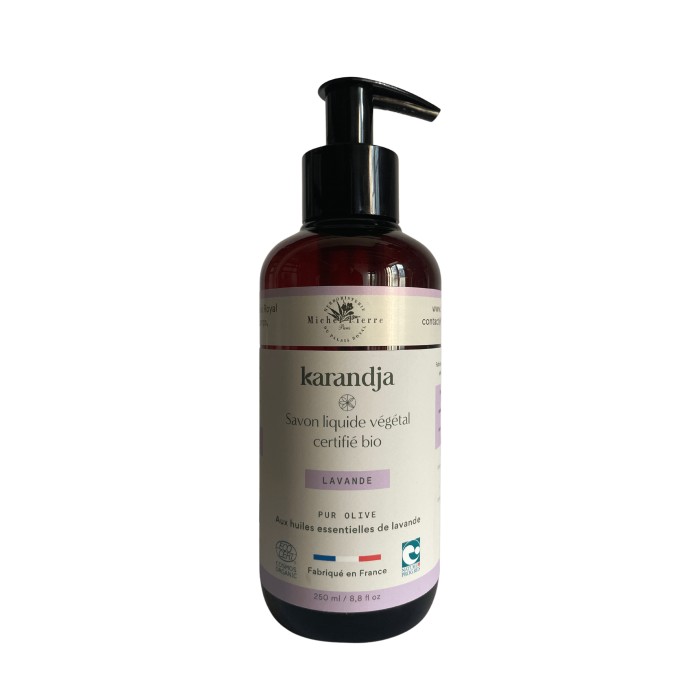 Savon liquide végétal pur olive certifié bio LAVANDE 250 ml