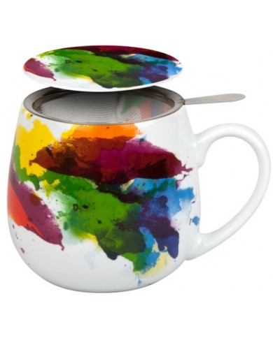 * Tasse ronde en porcelaine avec filtre