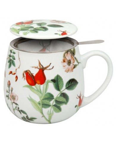 * Tasse ronde en porcelaine avec filtre