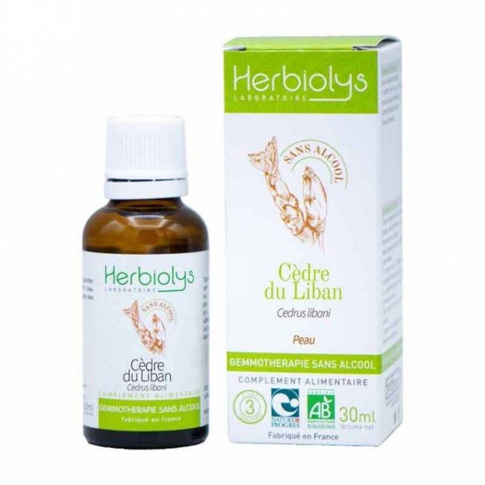 Cèdre du Liban bourgeons en liquide sans alcool Bio