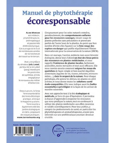 Livre "Manuel de phytothérapie écoresponsable"