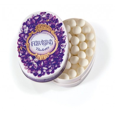 Bonbons Violette 50g - Boîte ovale