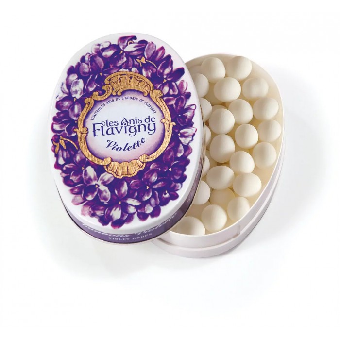 Bonbons Violette 50g - Boîte ovale
