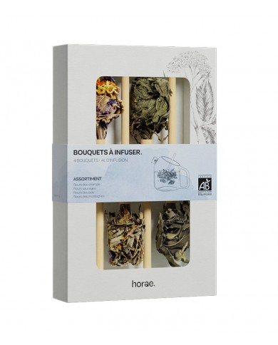 Coffret de 4 bouquets à infuser Bio