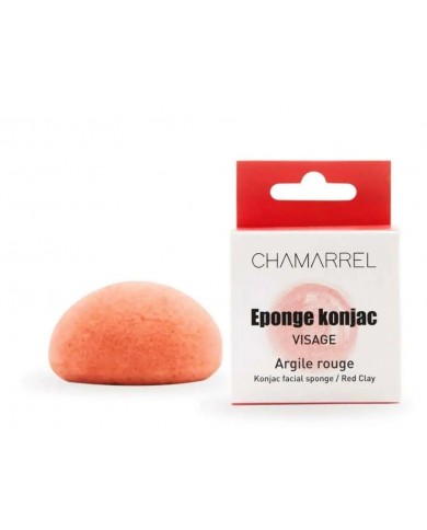 Eponge konjac visage - argile rouge
