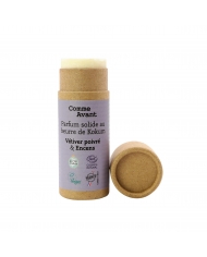 Parfum bio solide et naturel au beurre de kokum Cèdre et cannelle