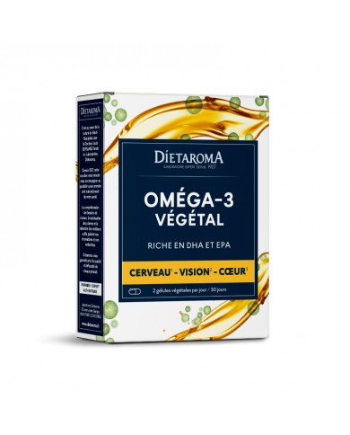 Oméga 3 Végétal - Huile d'algue DHA + EPA