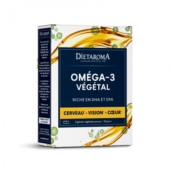 Oméga 3 Végétal - Huile d'algue DHA + EPA