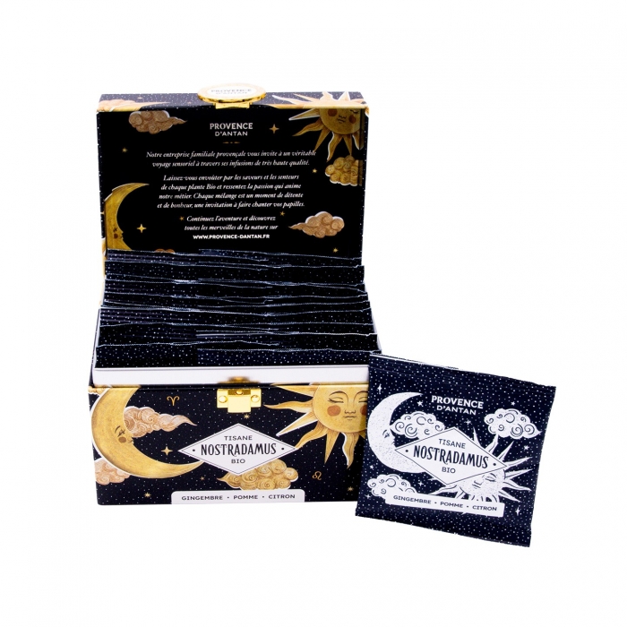 Tisane Nostradamus Bio en infusettes en Coffret métal