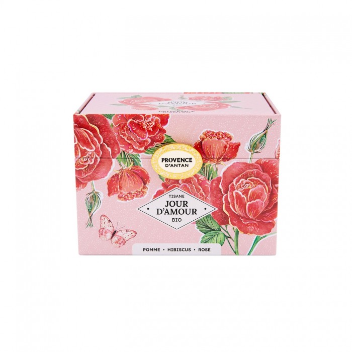 Tisane Jour d'Amour Bio en infusettes en Coffret métal