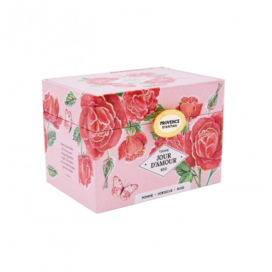 Tisane Jour d'Amour Bio en infusettes en Coffret métal