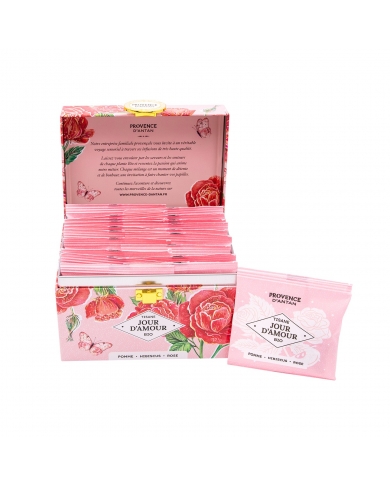 Tisane Jour d'Amour Bio en infusettes en Coffret métal