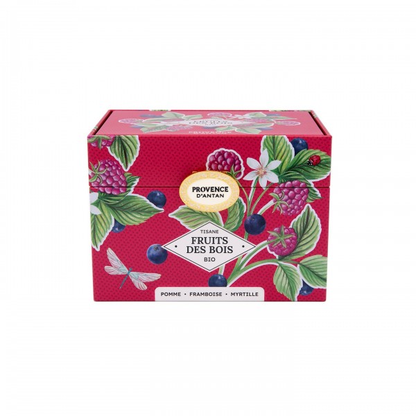 Tisane Fruits des Bois Bio en infusettes en coffret métal