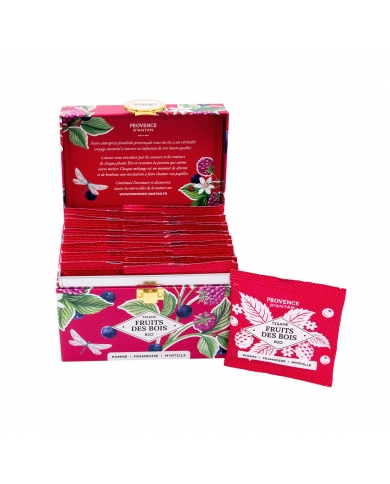 Tisane Fruits des Bois Bio en infusettes en coffret métal