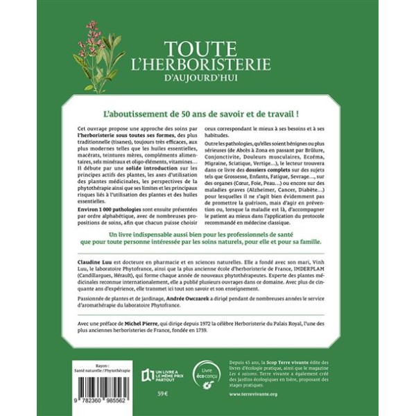 Toute l'herboristerie d'aujourd'hui - 1000 pathologies de A à Z
