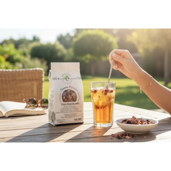 Tisane Rosée du Matin – Vitalité & Fraîcheur | Hibiscus & Rose de Damas |  100g