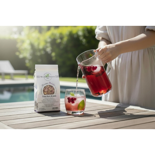 Tisane Rosée du Matin – Vitalité & Fraîcheur | Hibiscus & Rose de Damas |  100g