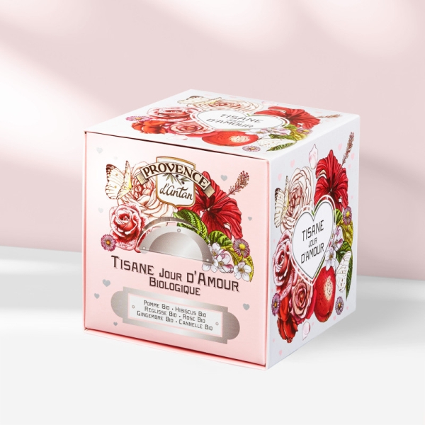 Tisane Jour d'Amour Bio en infusettes en recharge carton