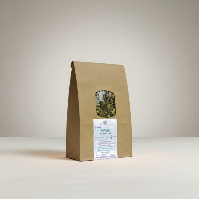 Tisane Hiver « Grand Froid » – Défenses Naturelles & Immunité | Gingembre, Ravintsara, Citron